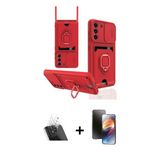 Marsilyan™- Galaxy S21 Fe Kılıf Vadi Form Prime - Siyah 3D Antistatik Mat Seramik Nano Ekran Koruyucu + Kamera Lens Koru