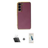 Marsilyan™- Galaxy S21 Fe Kılıf Yankı Serisi - Şeffaf Pasifik Cam Ekran Koruyucu + Kamera Lens Koruma Cam - Sf