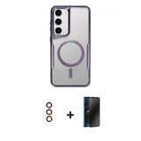 Marsilyan™- Galaxy S23 Kılıf Yadigar Klasik Özel Seri - Siyah 3D Antistatik Hayalet Cam Ekran Koruyucu + Metal Kamera Le