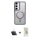 Marsilyan™- Galaxy S23 Kılıf Yadigar Klasik Özel Seri - Siyah Mat Seramik Nano Ekran Koruyucu + Kamera Lens Koruma Cam -