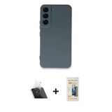 Marsilyan™- Galaxy S23 Plus Kılıf Ahenk Serisi - Siyah 6D Mat Seramik Hayalet Nano Ekran Koruyucu + Kamera Lens Koruma C