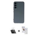 Marsilyan™- Galaxy S23 Plus Kılıf Ahenk Serisi - Siyah Seramik Nano Ekran Koruyucu + Kamera Lens Koruma Cam - Sf
