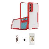 Marsilyan™- Galaxy S23 Plus Kılıf Atlas Asil Serisi - Siyah Mat Seramik Nano Ekran Koruyucu + Metal Kamera Lens - Kı