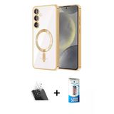 Marsilyan™- Galaxy S23 Plus Kılıf Nova Işık Özel Seri - Siyah 5D Eko Cam Ekran Koruyucu + Kamera Lens Koruma Cam - Sf