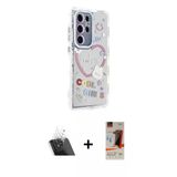 Marsilyan™- Galaxy S23 Ultra Kılıf Ahenk Modern Serisi - Siyah Autokit 5İn1 Fiber Hayalet Cam Ekran Koruyucu + Kamera Le