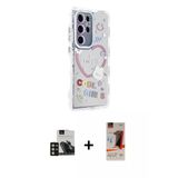 Marsilyan™- Galaxy S23 Ultra Kılıf Ahenk Modern Serisi - Siyah Autokit 5İn1 Fiber Hayalet Cam Ekran Koruyucu + Pvd Metal