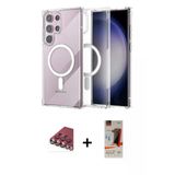 Marsilyan™- Galaxy S23 Ultra Kılıf Ahenk Yansıma Prime - Siyah Autokit 5İn1 Fiber Hayalet Cam Ekran Koruyucu + Valdez Me