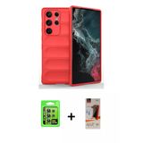 Marsilyan™- Galaxy S23 Ultra Kılıf Atlas Koleksiyonu - Siyah Autokit 5İn1 Fiber Hayalet Cam Ekran Koruyucu + Raze Metal