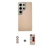 Marsilyan™- Galaxy S23 Ultra Kılıf Eksen Prime - Siyah Autokit 5İn1 Fiber Hayalet Cam Ekran Koruyucu + Metal Kamera Lens