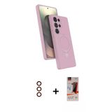 Marsilyan™- Galaxy S23 Ultra Kılıf İz Işık Koleksiyonu - Siyah Autokit 5İn1 Fiber Hayalet Cam Ekran Koruyucu + Metal Kam
