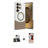 Marsilyan™- Galaxy S23 Ultra Kılıf Kozmos Form Özel Seri - Siyah Autokit 5İn1 Fiber Hayalet Cam Ekran Koruyucu + Pvd Met