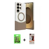 Marsilyan™- Galaxy S23 Ultra Kılıf Kozmos Form Özel Seri - Siyah Autokit 5İn1 Fiber Hayalet Cam Ekran Koruyucu + Raze Me