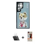 Marsilyan™- Galaxy S23 Ultra Kılıf Siluet Modern Özel Seri - Siyah Autokit 5İn1 Fiber Hayalet Cam Ekran Koruyucu + Kamer