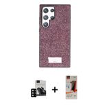 Marsilyan™- Galaxy S23 Ultra Kılıf Vadi Klasik Serisi - Siyah Autokit 5İn1 Fiber Hayalet Cam Ekran Koruyucu + Pvd Metal