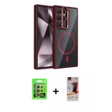 Marsilyan™- Galaxy S23 Ultra Kılıf Yadigar Asil Koleksiyonu - Siyah Autokit 5İn1 Fiber Hayalet Cam Ekran Koruyucu + Raze