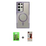 Marsilyan™- Galaxy S23 Ultra Kılıf Yadigar Klasik Özel Seri - Siyah Autokit 5İn1 Fiber Hayalet Cam Ekran Koruyucu + Raze