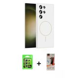 Marsilyan™- Galaxy S23 Ultra Kılıf Yankı Form Serisi - Siyah Autokit 5İn1 Fiber Hayalet Cam Ekran Koruyucu + Raze Metal