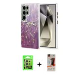 Marsilyan™- Galaxy S23 Ultra Kılıf Zirve Modern Prime - Siyah Autokit 5İn1 Fiber Hayalet Cam Ekran Koruyucu + Raze Metal
