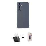 Marsilyan™- Galaxy S24 Plus Kılıf Ahenk Serisi - Siyah Bilvis 3D Cam Ekran Koruyucu + Kamera Lens Koruma Cam - Sf