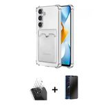 Marsilyan™- Galaxy S24 Plus Kılıf Doruk Klasik Koleksiyonu - Siyah 3D Antistatik Hayalet Cam Ekran Koruyucu + Kamera Len