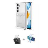 Marsilyan™- Galaxy S24 Plus Kılıf Doruk Klasik Koleksiyonu - Siyah 3D Antistatik Seramik Nano Ekran Koruyucu + Kamera Le