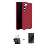 Marsilyan™- Galaxy S24 Plus Kılıf Kozmos Yansıma Özel Seri - Siyah 3D Antistatik Hayalet Cam Ekran Koruyucu + Kamera Len