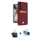 Marsilyan™- Galaxy S24 Plus Kılıf Vadi Çizgi Prime - Siyah 3D Antistatik Cam Ekran Koruyucu + Kamera Lens Koruma Cam - S