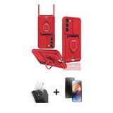 Marsilyan™- Galaxy S24 Plus Kılıf Vadi Form Prime - Siyah 3D Antistatik Mat Seramik Nano Ekran Koruyucu + Kamera Lens Ko