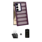 Marsilyan™- Galaxy S24 Plus Kılıf Yadigar Doku Özel Seri - Siyah 6D Antistatik Mat Seramik Hayalet Nano Ekran Koruyucu +