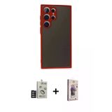 Marsilyan™- Galaxy S24 Ultra Kılıf Ahenk Çizgi Serisi - Siyah Bilvis 3D Cam Ekran Koruyucu + Bilvis Titan Kamera Lens -