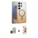 Marsilyan™- Galaxy S24 Ultra Kılıf Ahenk Doku Özel Seri - Siyah Autokit 5İn1 Fiber Polymer Nano Ekran Koruyucu + Bilvis