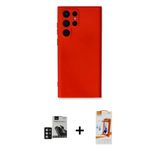 Marsilyan™- Galaxy S24 Ultra Kılıf Ahenk Serisi - Siyah Autokit 5İn1 Fiber Polymer Nano Ekran Koruyucu + Pvd Metal Kamer