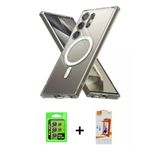 Marsilyan™- Galaxy S24 Ultra Kılıf Ahenk Yansıma Prime - Siyah Autokit 5İn1 Fiber Polymer Nano Ekran Koruyucu + Raze Met