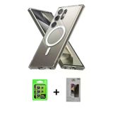 Marsilyan™- Galaxy S24 Ultra Kılıf Ahenk Yansıma Prime - Siyah Bilvis Hayalet Cam Ekran Koruyucu + Raze Metal Kamera Len