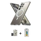 Marsilyan™- Galaxy S24 Ultra Kılıf Ahenk Yansıma Prime - Siyah Polymer Nano Ekran Koruyucu + Bilvis Titan Kamera Lens -