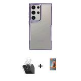 Marsilyan™- Galaxy S24 Ultra Kılıf Akış Çizgi Koleksiyonu - Siyah Autokit 5İn1 Fiber Hayalet Polymer Nano Ekran Koruyucu