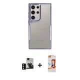 Marsilyan™- Galaxy S24 Ultra Kılıf Akış Çizgi Koleksiyonu - Siyah Autokit 5İn1 Fiber Polymer Nano Ekran Koruyucu + Pvd M