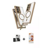 Marsilyan™- Galaxy S24 Ultra Kılıf Atlas Doku Koleksiyonu - Siyah Autokit 5İn1 Fiber Polymer Nano Ekran Koruyucu + Pvd M