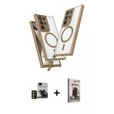 Marsilyan™- Galaxy S24 Ultra Kılıf Atlas Doku Koleksiyonu - Siyah Bilvis Hayalet Cam Ekran Koruyucu + Pvd Metal Kamera L