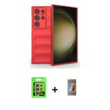 Marsilyan™- Galaxy S24 Ultra Kılıf Atlas Koleksiyonu - Siyah Autokit 5İn1 Fiber Hayalet Polymer Nano Ekran Koruyucu + Ra