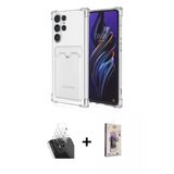 Marsilyan™- Galaxy S24 Ultra Kılıf Doruk Klasik Koleksiyonu - Siyah Bilvis 3D Cam Ekran Koruyucu + Kamera Lens Koruma Ca