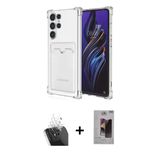 Marsilyan™- Galaxy S24 Ultra Kılıf Doruk Klasik Koleksiyonu - Siyah Bilvis Hayalet Cam Ekran Koruyucu + Kamera Lens Koru