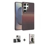 Marsilyan™- Galaxy S24 Ultra Kılıf Doruk Serisi - Siyah Bilvis Hayalet Cam Ekran Koruyucu + Pvd Metal Kamera Lens - Dnmr