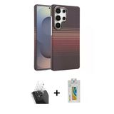 Marsilyan™- Galaxy S24 Ultra Kılıf Doruk Serisi - Siyah Polymer Nano Ekran Koruyucu + Kamera Lens Koruma Cam - Sf