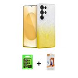 Marsilyan™- Galaxy S24 Ultra Kılıf Eksen Minimal Özel Seri - Siyah Autokit 5İn1 Fiber Polymer Nano Ekran Koruyucu + Raze