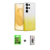 Marsilyan™- Galaxy S24 Ultra Kılıf Eksen Minimal Özel Seri - Siyah Bilvis 3D Cam Ekran Koruyucu + Raze Metal Kamera Lens