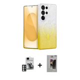 Marsilyan™- Galaxy S24 Ultra Kılıf Eksen Minimal Özel Seri - Siyah Bilvis Hayalet Cam Ekran Koruyucu + Pvd Metal Kamera