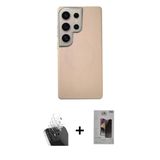 Marsilyan™- Galaxy S24 Ultra Kılıf Eksen Prime - Siyah Bilvis Hayalet Cam Ekran Koruyucu + Kamera Lens Koruma Cam - Sf