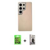 Marsilyan™- Galaxy S24 Ultra Kılıf Eksen Prime - Siyah Bilvis Hayalet Cam Ekran Koruyucu + Raze Metal Kamera Lens - Sı