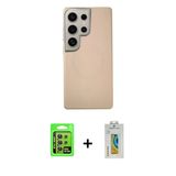 Marsilyan™- Galaxy S24 Ultra Kılıf Eksen Prime - Siyah Polymer Nano Ekran Koruyucu + Raze Metal Kamera Lens - Sı